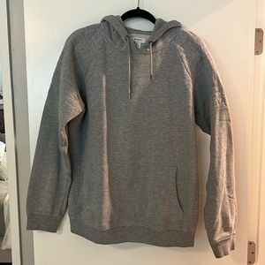 Gray Hoodie with Shoulder and Side Detailing - Size L